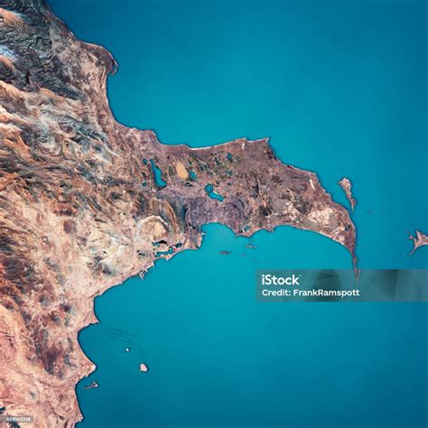 Baku 3d Render Satellite View Topographic Map Stock Photo - Download Image Now - Azerbaijan, Map ...