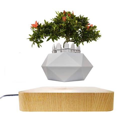 JU&MU Levitating Air Bonsai Pot Rotation Flower Pot Planters Magnetic ...