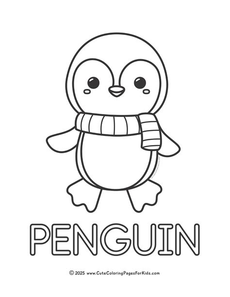 Penguin Coloring Pages (Free and Easy Printables) - Cute Coloring Pages ...