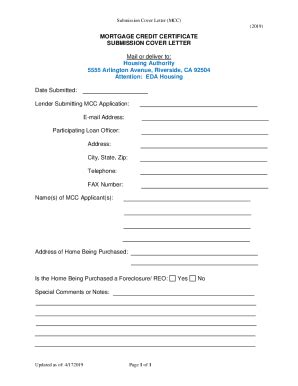 Fillable Online MCC Submission Cover Letter - revised Fax Email Print ...