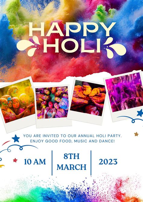 Page 2 - Free, customizable Holi poster template designs | Canva