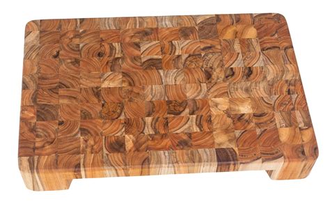 Teakhaus End-Grain Cutting Board with Bowl Cutout