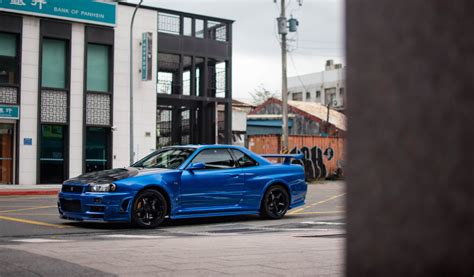 Download wallpaper Nissan, GT-R, Blue, Skyline, R34, NISMO, section ...