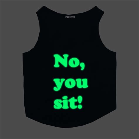"No, You Sit!" Night Glow Printed Cat Tee – Ruse