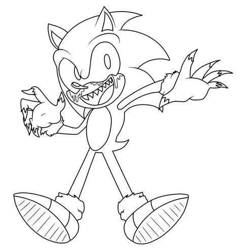 Sonic Exe coloring pages - ColoringLib