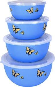 Zaib Stainless Steel Dessert Bowl Pack of 4 ( 2000 ML, 1250 ML, 750 ML ...