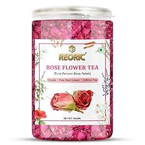 REORIC Organic Rose Flower Tea - 100g | Pure Persian Rose Petals ...