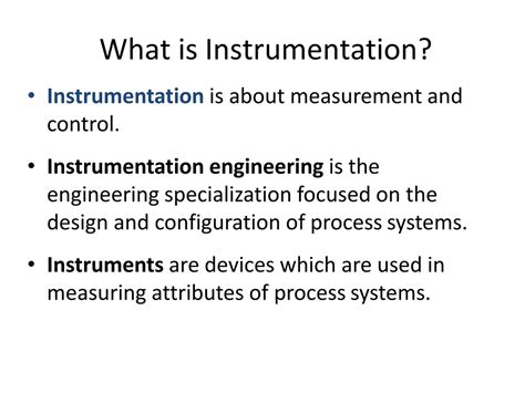 PPT - Basics of Instrumentation: Understanding Process Control & Field ...