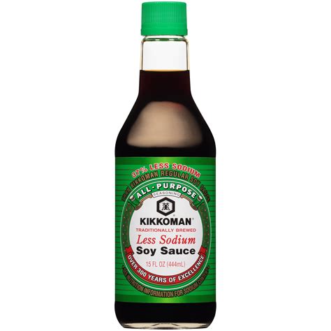 Kikkoman Less Sodium Soy Sauce, 15 oz - Walmart.com