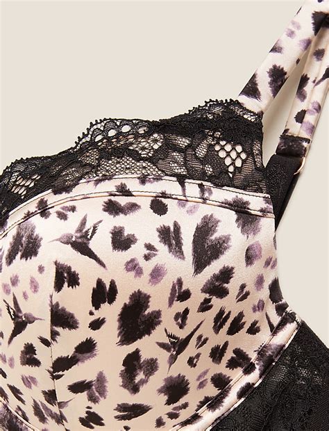 Buy Silk Animal Print Full Cup Bra A-E at Marks & Spencer