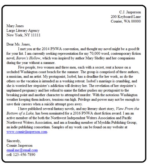 Image result for Horror Query Letter