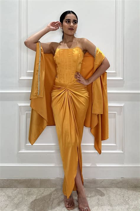 SHOW STOPPER - Corset top, draped skirt and a cape – MYCLO