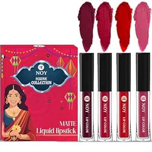 Buy Noy Liquid Matte Lipstick Festival Pack 4 Stunning Shades Wine ...