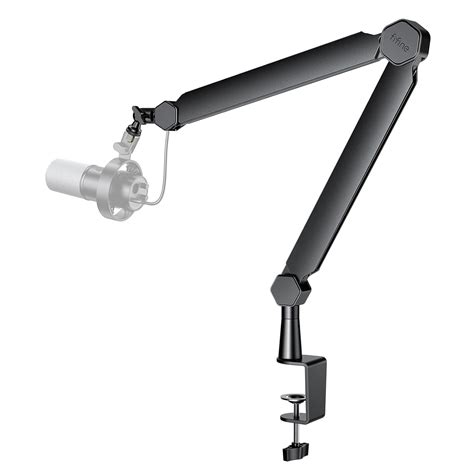 FIFINE Mic Arm Stand, Microphone Boom Arm with Desk Clamp, Cable ...