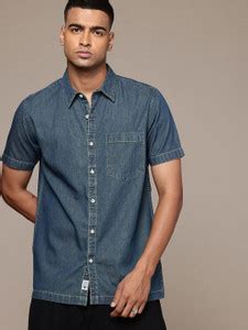 Roadster Men Solid Casual Blue Shirt - Buy Roadster Men Solid Casual ...