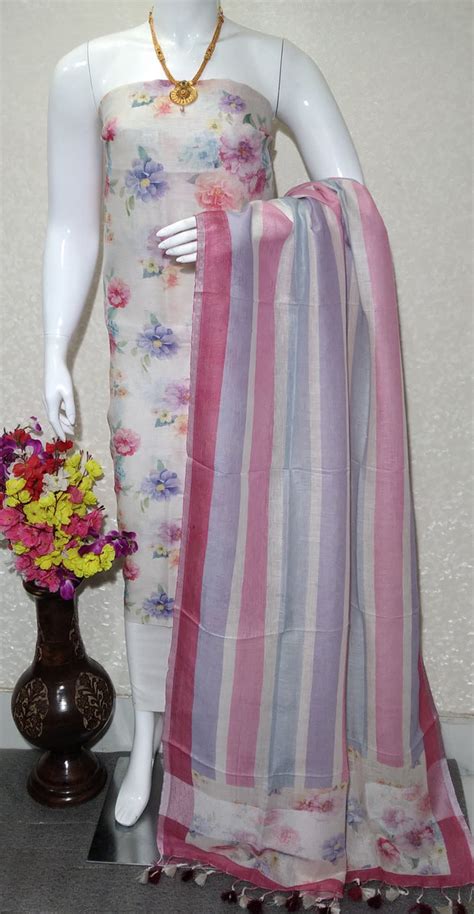 Pure linen suit with digital print – SILKMOMMA