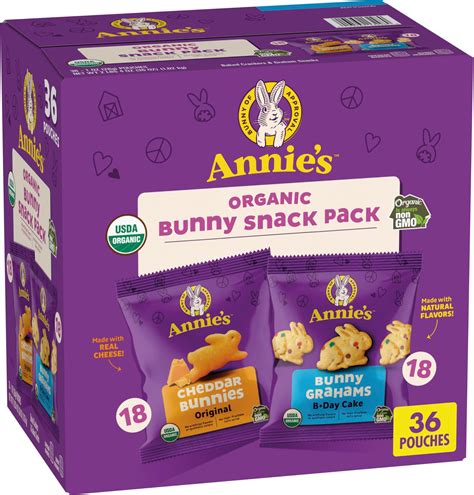 Amazon.com: Annie's Organic Birthday Cake Bunny Grahams and Cheddar ...