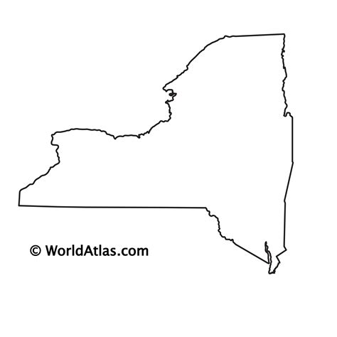 New York State Map Blank - United States Map