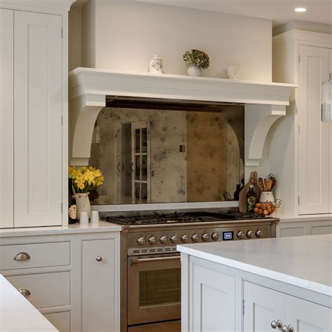 Kitchen Cabinet Distressed Mirror Backsplash Antique Mirror Glass