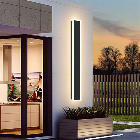 2Pack-31.5inch Long Outdoor Modern LED Wall Light,24W Waterproof IP65 ...