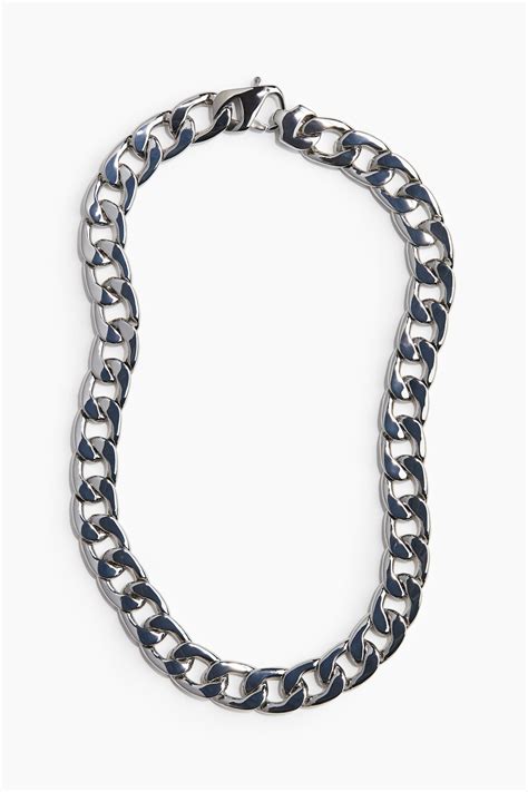 Chunky necklace - Silver-coloured - Men | H&M IN