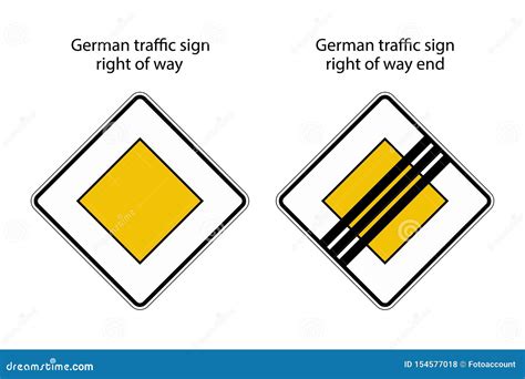 German Road Signs Speed Limit And Overtaking Vector Illustration ...