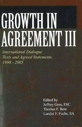 Buy Growth in Agreement III: International Dialogue Texts and Agreed ...