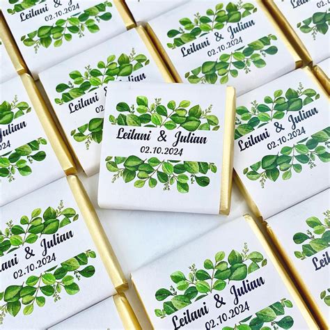 Amazon.com: Set of 50 Personalized Wedding Chocolate, Custom Chocolate ...
