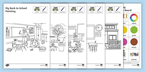 Back to School Painting Activity with Visual Supports