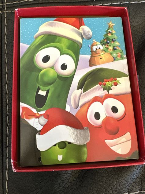 VeggieTales Christmas Cards Creative Papers Lot of 20 + Envelopes Rare ...