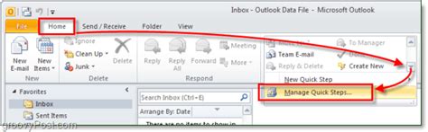 Image result for Outllook Quick Step Enable