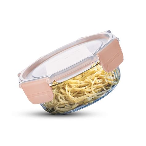Buy BERGNER Smart Lock Borosilicate Round 620ml Food Container for ...