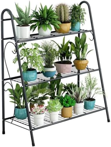 HASTHIP® 3-Tier Metal Plant Stand for Balcony - Flower Pot Stand for ...