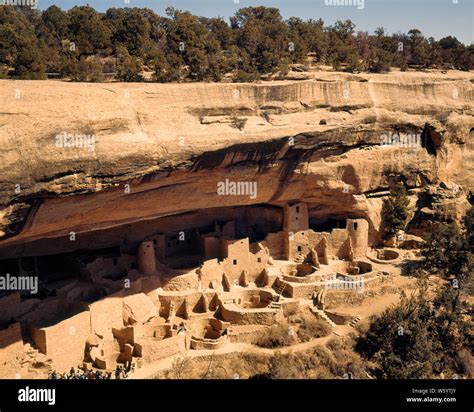 1960s MESA VERDE NATIONAL PARK CLIFF PALACE RUINS DWELLINGS ANASAZI ...