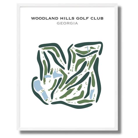 Woodland Hills Golf Club GA Golf Course Map Home Decor - Etsy