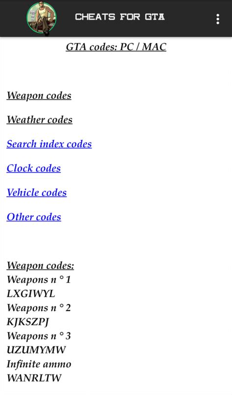 Cheats For GTA + Solutions - App on Amazon Appstore