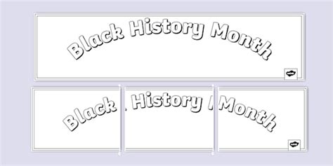 Black History Month Collaborative Drawing Display Banner