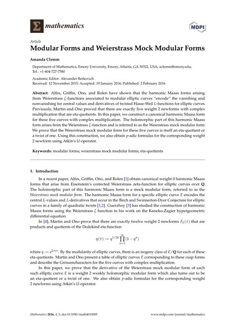 Image result for Mock Modular Form