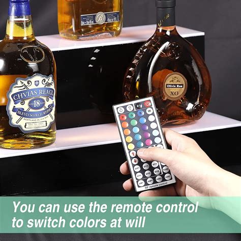 Buy MESAILUP 24 Inch LED Lighted Liquor Bottle Display 2 Step ...