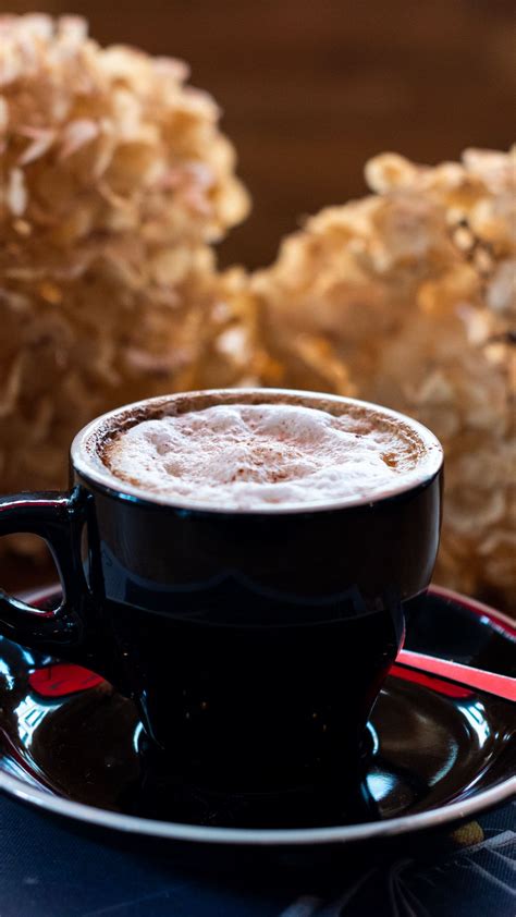 Download wallpaper 1080x1920 coffee, cappuccino, foam, cup, drink ...