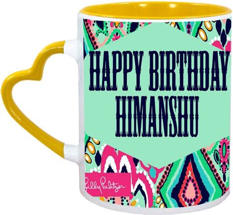 Muggies Magic Himanshu Name Happy Birthday Gift Ceramic Coffee Mug ...