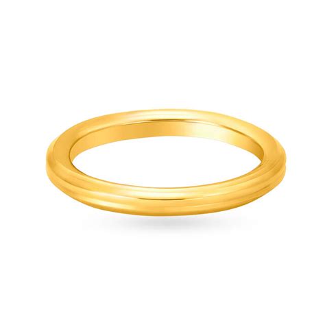 Simplistic Textured 22 Karat Gold Finger Band