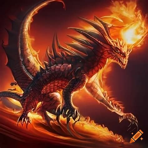 High definition image of a fire-breathing dragon
