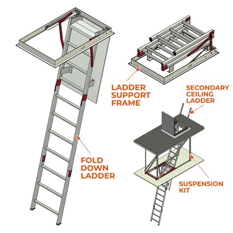 Wide Attic Access Ladders Attic Ladders — Australian Made By AM BOSS