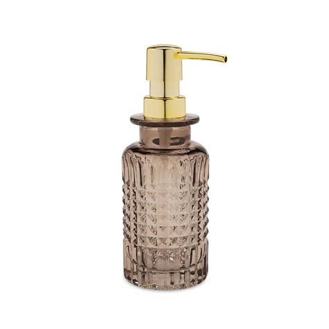 Shop Brown Diamond Texture Glass Soap Dispenser - at Best Price Online ...