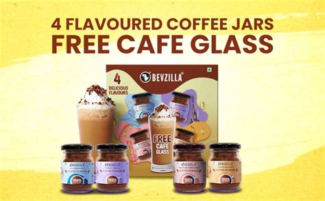 Bevzilla Festive Gift Box Of 50 Grams X 4 Flavoured Instant Coffee ...