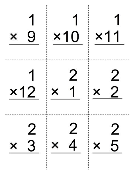 Image result for Math Flashcards Multiplication Division