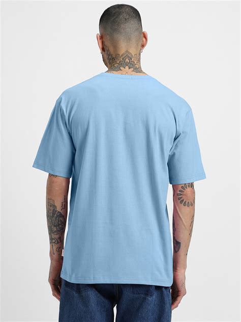 SPACE CAPSULE Blue Oversized Front Graphic Printed Tshirt – Veirdo