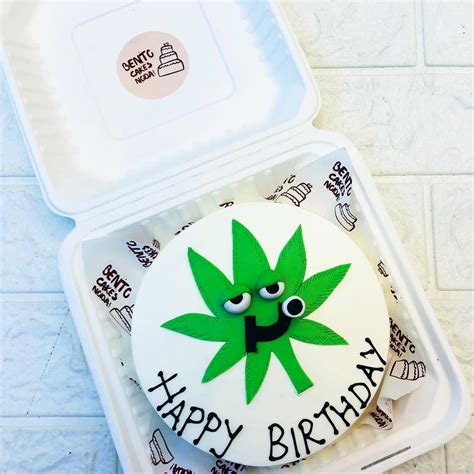 Light Green Weed Theme Bento Cake – Bento Cakes Noida