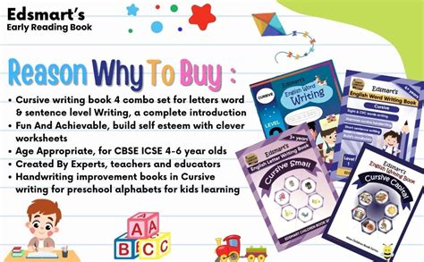 Buy Edsmart English Cursive Writing Book all in one 4 book set ...